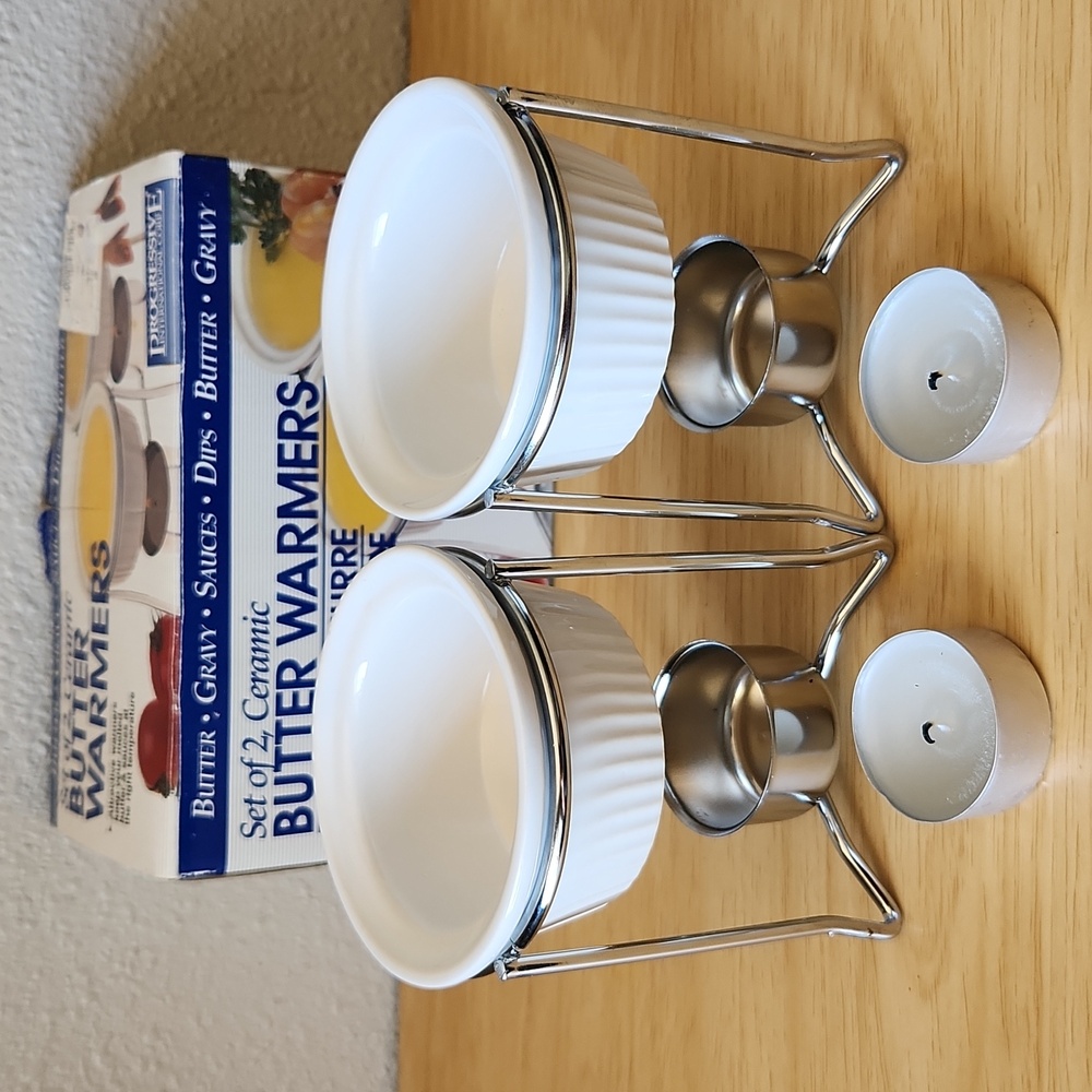 Progressive Butter Warmers Set of 2 Ceramic Warmers
